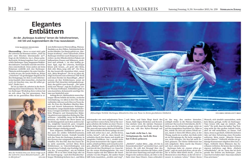 Elegantes Entblättern - An der "Burlesque Academy" lernen die Teilnehmerinnen, mit Stil und Augenzwinkern die Frau rauszulassen